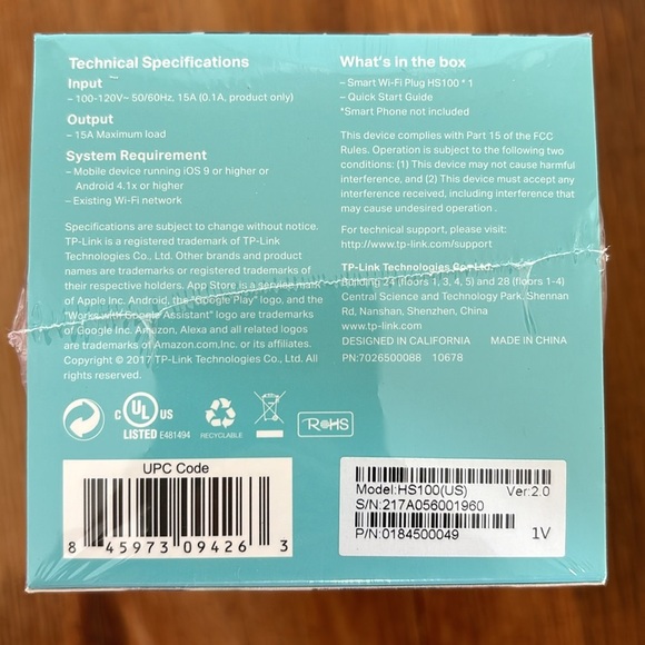 NIB Kasa Smart HS100 WiFi Smart Plug, Classic 1-Pack, White - Picture 4 of 10